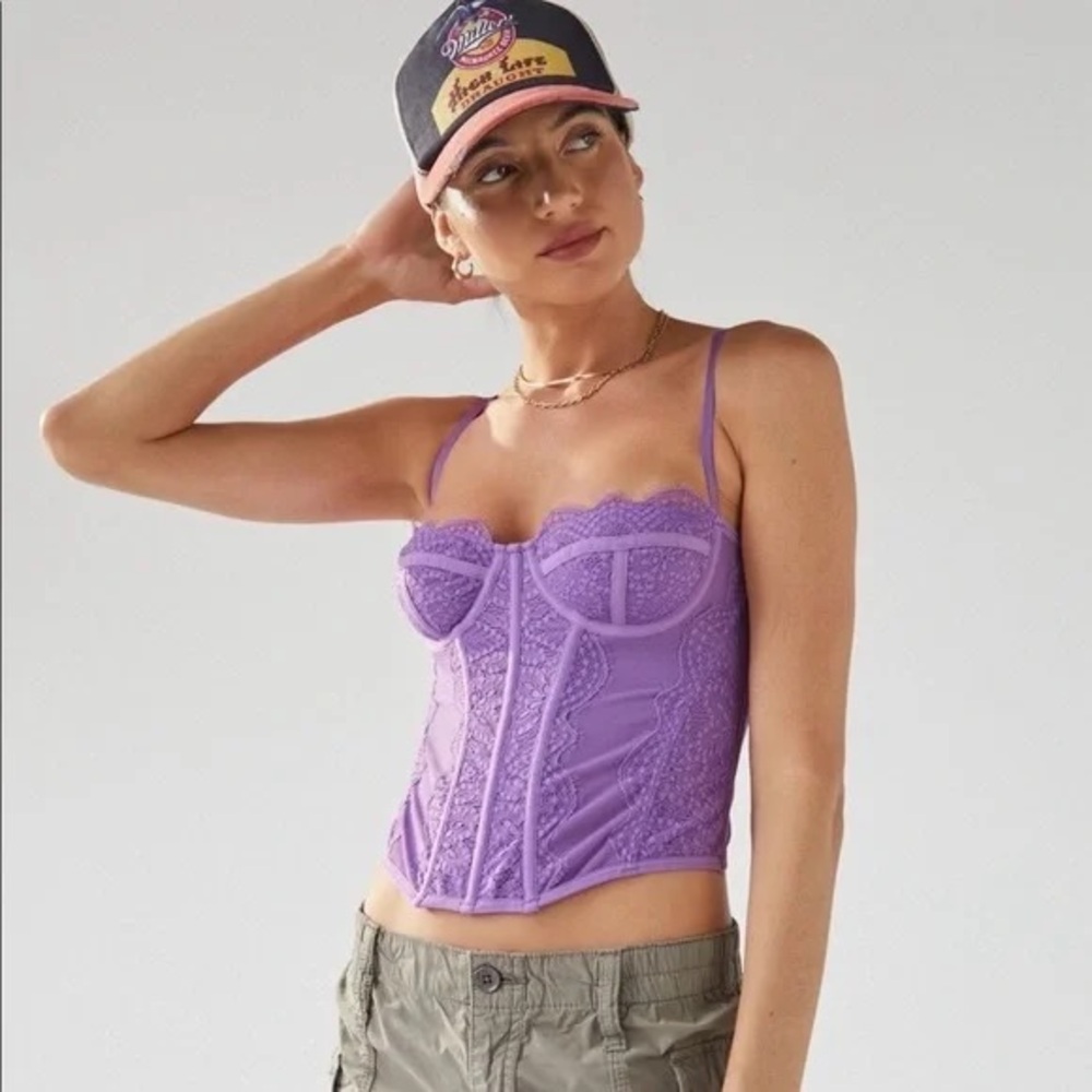 URBAN OUTFITTERS Out From Under Modern Love Lace Corset Top